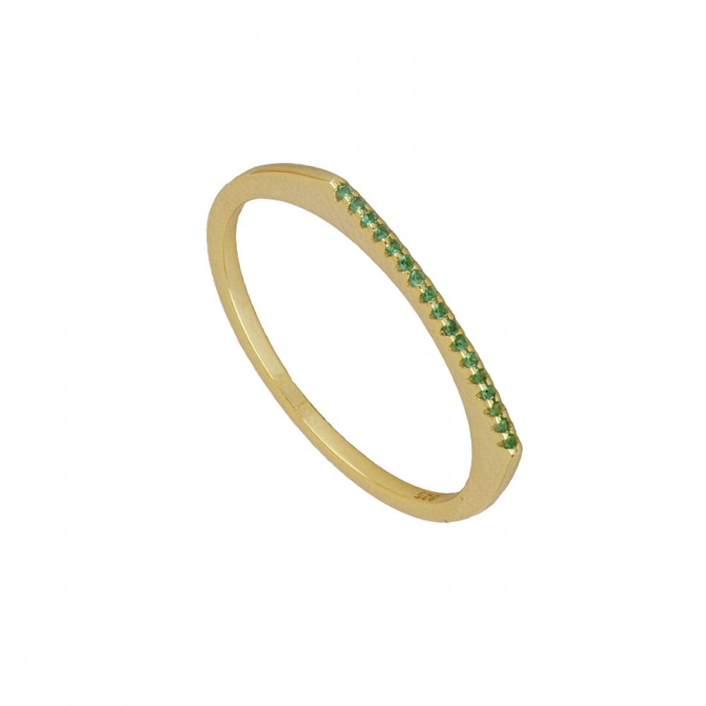 ANILLO FINO CIRCONITA VERDE