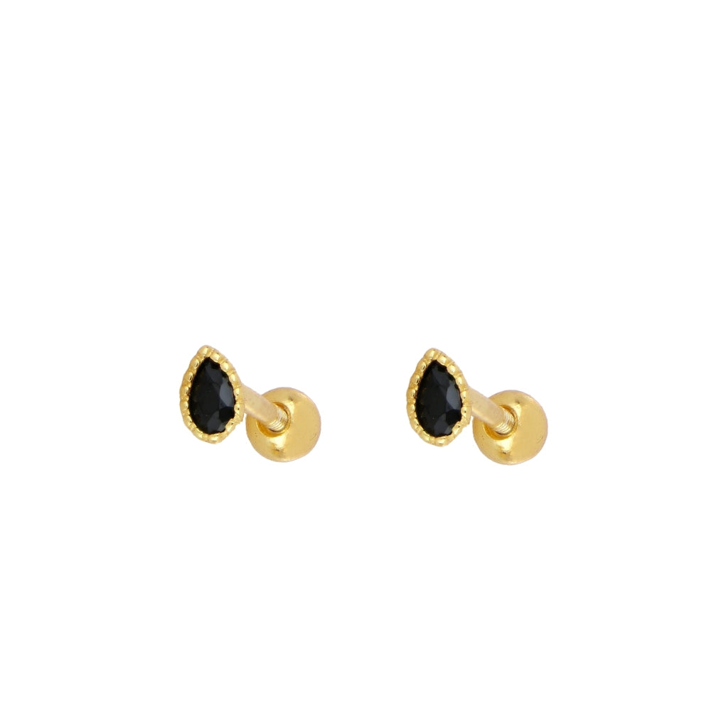 Pendientes Gota Circonita negra