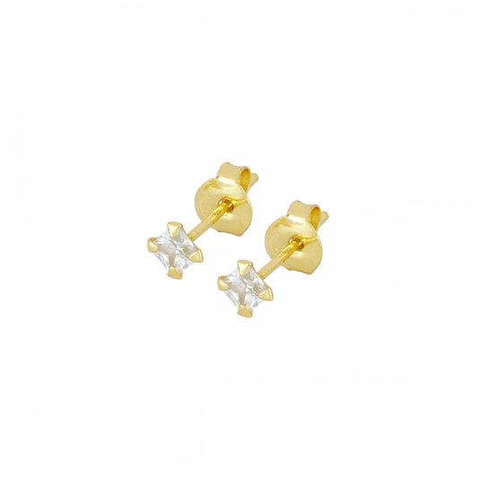 Pendientes Circonita Blanca 3mm